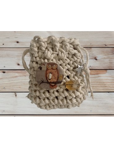 Bourse Citrine porte bonheur attire l' argent Avec sa pierre naturelle d' Abondance Lithothérapie