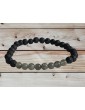 Bracelet Protection Labradorite Pierre de lave Lithotherapie