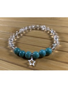 Bracelet Turquoise Porte-bonheur Argent 925 Lithotherapie